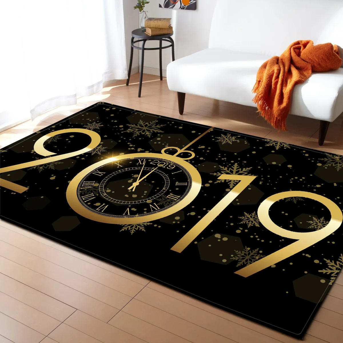 

European style New Year Parlor Carpet Bedroom bedside Antiskid floor mat modern Household rugs and carpets for home living room