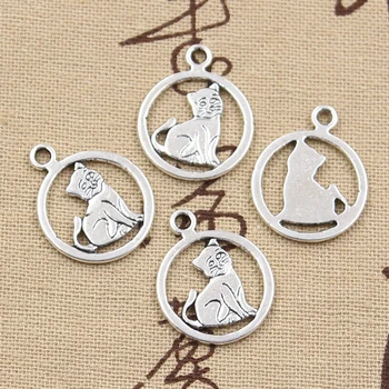 20pcs Charms Circle Cat 19x19mm Antique Bronze Silver Color Pendants Making DIY Handmade Tibetan Bronze Silver Color Jewelry
20pcs Charms Circle Cat 19x19mm Antique Bronze Silver Color Pendants Making DIY Handmade Tibetan Bronze Silver Color Jewelry