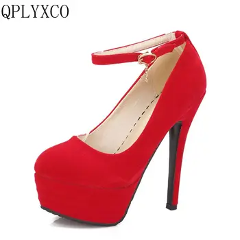 QPLYXCO 2017 Big small Size 31-46 Sexy Shoes Woman High Heels Pumps Thin Heel Shoes Round Toe High Heels Wedding Shoes A6-8
QPLYXCO 2017 Big small Size 31-46 Sexy Shoes Woman High Heels Pumps Thin Heel Shoes Round Toe High Heels Wedding Shoes A6-8