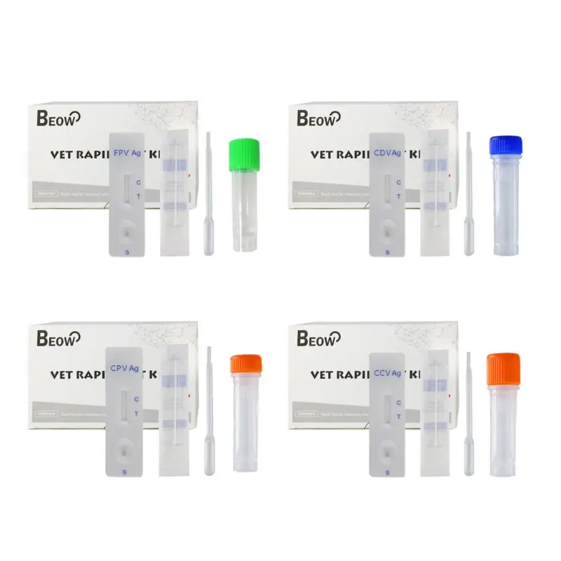Distemper Parvovirus Virus CDV/CPV/FPV/CCV Test Paper Canine Dog Health Detection Kits Pets Supplies
Distemper Parvovirus Virus CDV/CPV/FPV/CCV Test Paper Canine Dog Health Detection Kits Pets Supplies