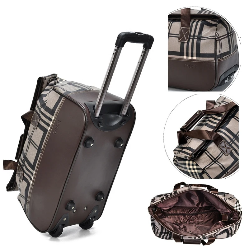 

Hot Rolling Luggage Travel Bag On Wheels Trolley Luggage Shopping Travel Suitcases for Girls Women Handbag Luggage Boarding bag