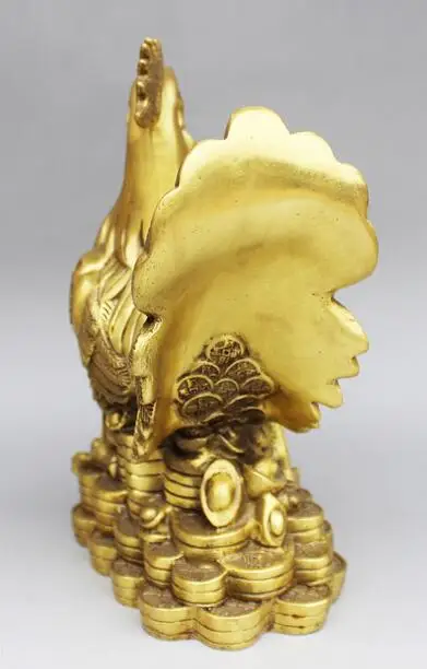 Китайский Медь бронза Feng shui привлекают монета богатства зодиакальный петух