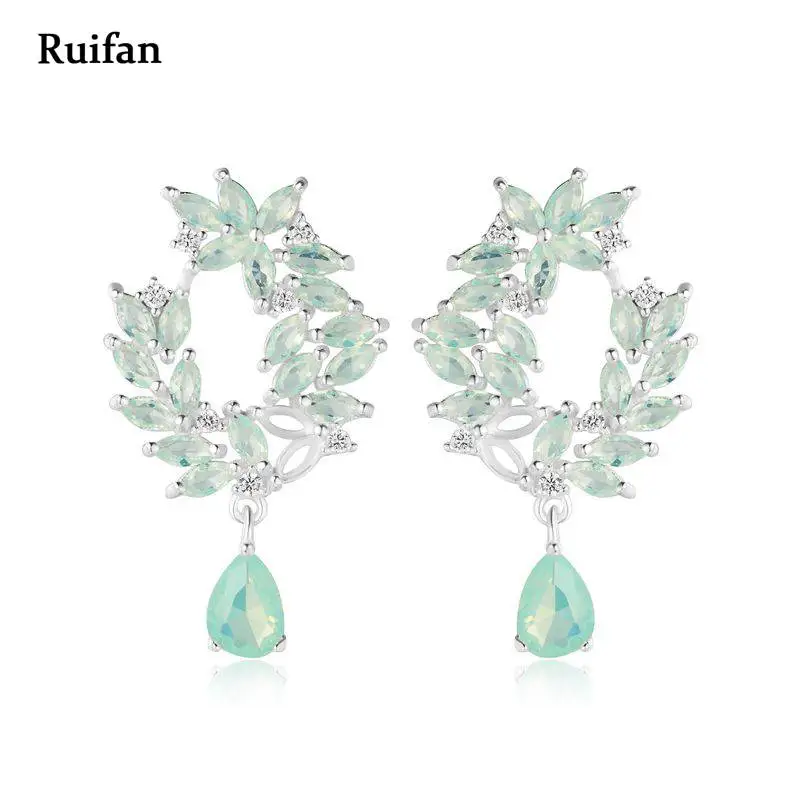 Elegant Water Drop Leaf Green Cubic Zircon Pure 925 Sterling Silver Stud Earrings for Women Wedding Party Fine Jewelry YEA013
Elegant Water Drop Leaf Green Cubic Zircon Pure 925 Sterling Silver Stud Earrings for Women Wedding Party Fine Jewelry YEA013