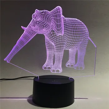 Amazing 3d Illusion Elephant Lamp LED Night Lights with 7 Colors Lamp Creative Desk lamp Acrylic Cute Gifts for Boys Girls
Amazing 3d Illusion Elephant Lamp LED Night Lights with 7 Colors Lamp Creative Desk lamp Acrylic Cute Gifts for Boys Girls