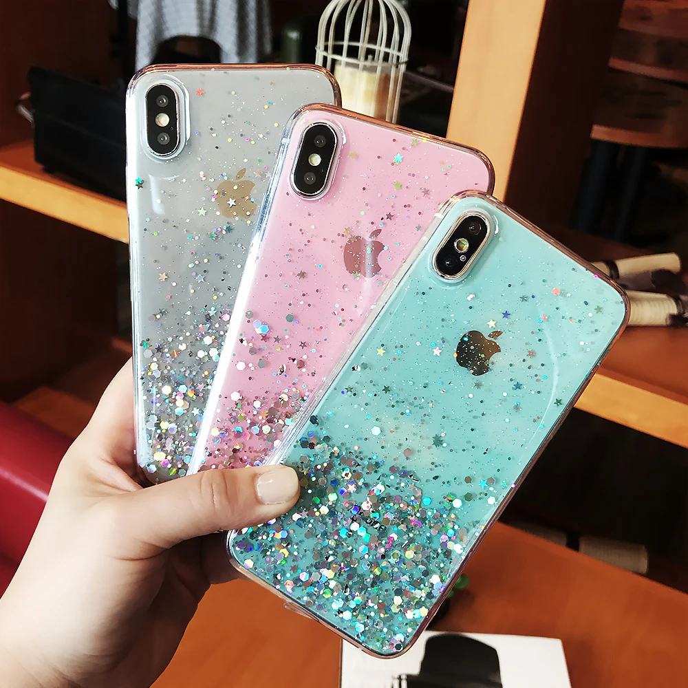 TIKITAKA Glitter Transparent Sequin Phone Case For iPhone X XS XR XS Max 6 6S 7 8 Plus Shining cute Star Soft TPU Back Cover
TIKITAKA Glitter Transparent Sequin Phone Case For iPhone X XS XR XS Max 6 6S 7 8 Plus Shining cute Star Soft TPU Back Cover