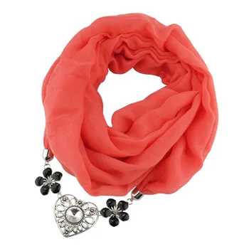 Women's Fashion Scarf Solid Color Imitation Cotton Jewelry Necklace Alloy Heart Black Flower Pendant Scarf New Hot Sale
Women's Fashion Scarf Solid Color Imitation Cotton Jewelry Necklace Alloy Heart Black Flower Pendant Scarf New Hot Sale