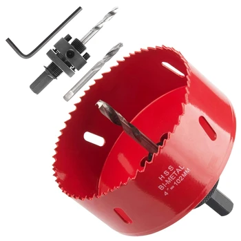 SHGO HOT-4-Inch Pipe Bimetal Hole Opener 38Mm Depth Bi-Metal Hss Hole Saw Blade with Arbor
SHGO HOT-4-Inch Pipe Bimetal Hole Opener 38Mm Depth Bi-Metal Hss Hole Saw Blade with Arbor