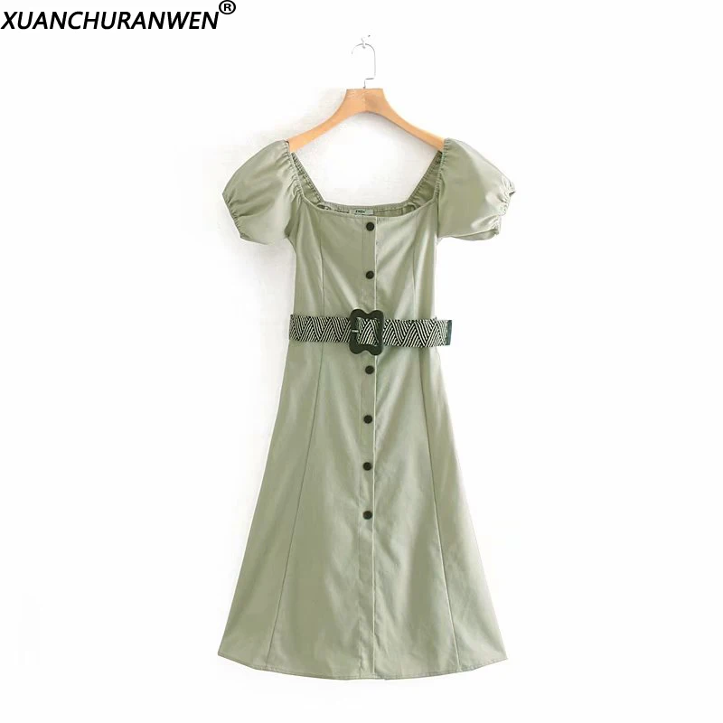 Design Short Sleeve Off the Shoulder Dress With Belt Women A-line Button Knee Length Linen Party Preppy Style Dress NX8896
Design Short Sleeve Off the Shoulder Dress With Belt Women A-line Button Knee Length Linen Party Preppy Style Dress NX8896