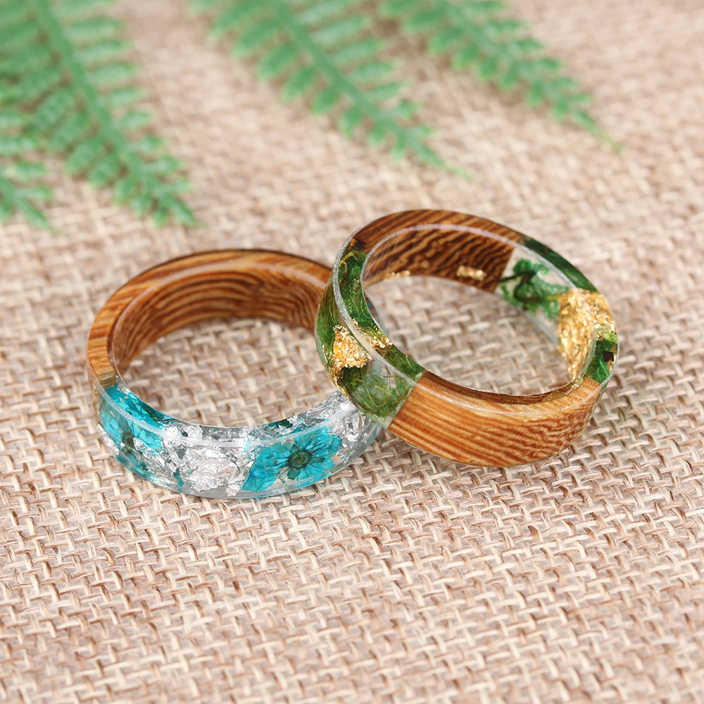 1PC Unisex Novelty Handmade Wood Resin Ring Fashion Vintage Anniversary Ring Flowers Plants Insided Romantic Gift Ring for Lover
1PC Unisex Novelty Handmade Wood Resin Ring Fashion Vintage Anniversary Ring Flowers Plants Insided Romantic Gift Ring for Lover