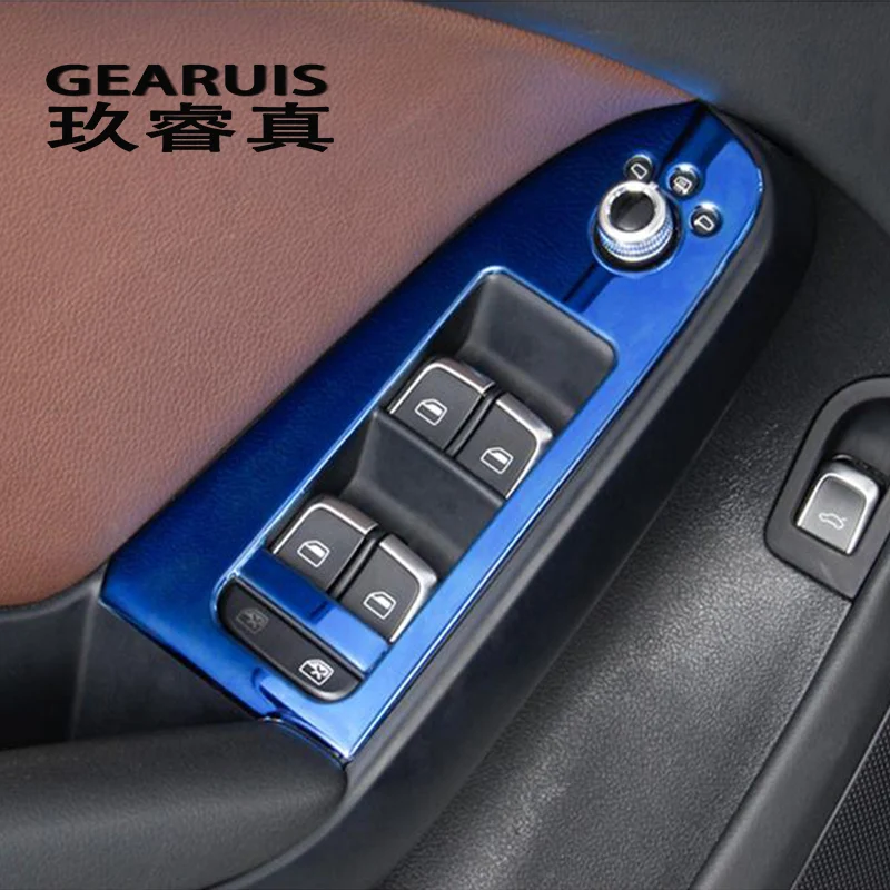 Car styling door armrest panel cover trim window glass lift buttons frame sticker for Audi A4 B8 A5 Interior auto Accessories
Car styling door armrest panel cover trim window glass lift buttons frame sticker for Audi A4 B8 A5 Interior auto Accessories