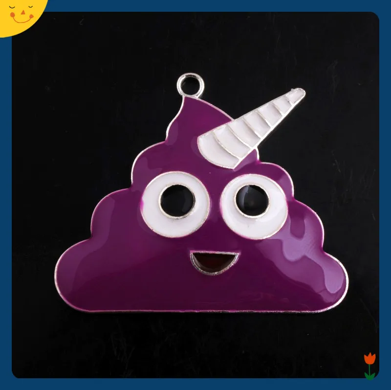 OYKZA Fashion Jewelry 52x45mm 5pcs Alloy Enamel DIY Purple Poop Pendants for Chunky Necklace Keychain Making
OYKZA Fashion Jewelry 52x45mm 5pcs Alloy Enamel DIY Purple Poop Pendants for Chunky Necklace Keychain Making