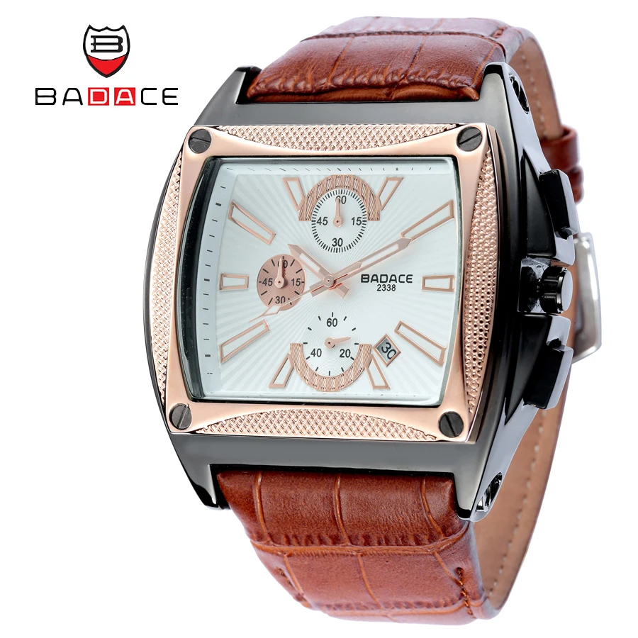 BADACE Brand Men's Fashion Watches Leather Strap Square Quartz Watch Male Business Casual Waterproof Wristwatches Clock 2338
BADACE Brand Men's Fashion Watches Leather Strap Square Quartz Watch Male Business Casual Waterproof Wristwatches Clock 2338