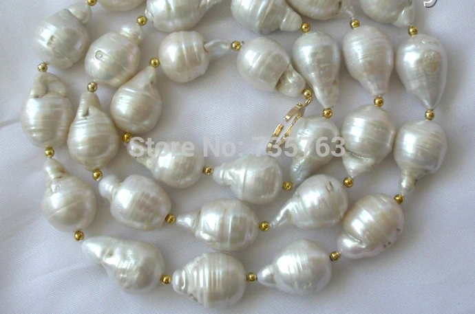 HOT 0015079 long big 22mm baroque white keshi reborn freshwater pearl necklace 14K
HOT 0015079 long big 22mm baroque white keshi reborn freshwater pearl necklace 14K