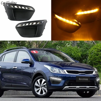 Car flashing 1set Car LED Auto Driving DRL Daytime Running Lights With Turn Signal For Russia KIA RIO X-Line 2018 2019
Car flashing 1set Car LED Auto Driving DRL Daytime Running Lights With Turn Signal For Russia KIA RIO X-Line 2018 2019