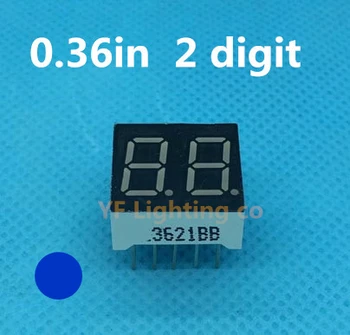 BLUE 0.36 inch 7 Segment LED Display 2 Bit Digital Tube 0.36" 0.36in Common cahode(Nixie tube)
BLUE 0.36 inch 7 Segment LED Display 2 Bit Digital Tube 0.36" 0.36in Common cahode(Nixie tube)
