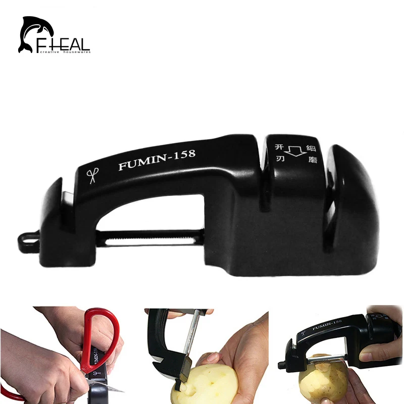 FHEAL 1pc Professional Multifunction Knife Sharpener Knife Sharpening Scissors Fine Grinding Peeler Sharpening Stones Tools
FHEAL 1pc Professional Multifunction Knife Sharpener Knife Sharpening Scissors Fine Grinding Peeler Sharpening Stones Tools
