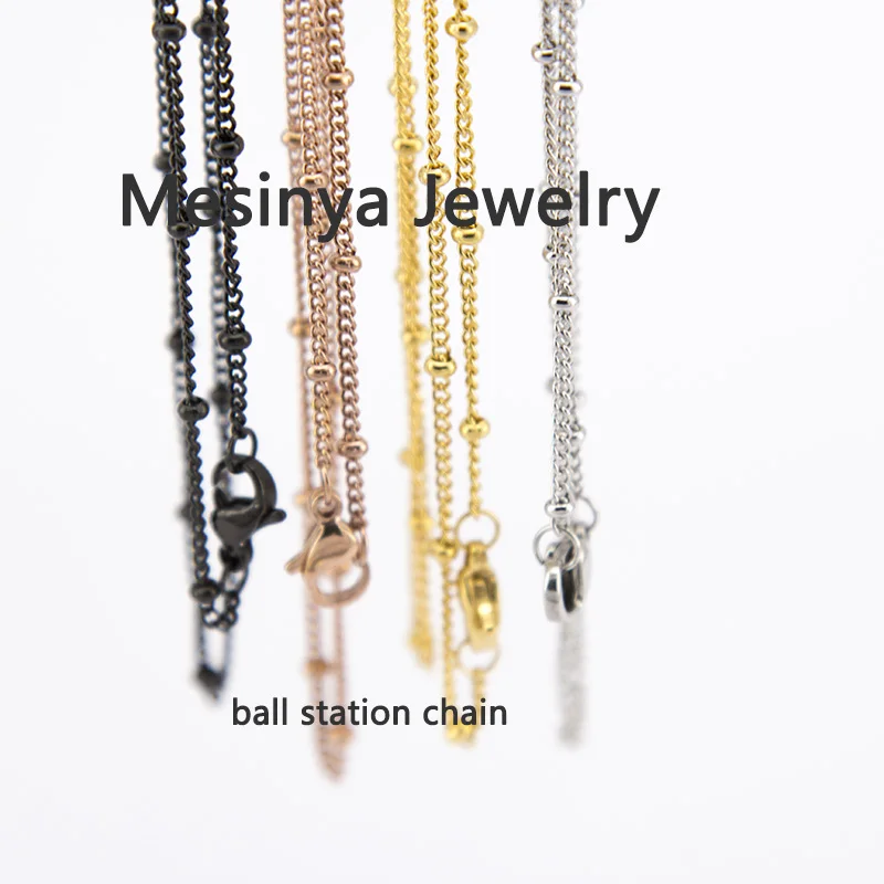 4 Colors 10pcs 30'' 316L Surgical Stainless Steel Ball Station Chain Necklace For Floating Charm Glass Locket
4 Colors 10pcs 30'' 316L Surgical Stainless Steel Ball Station Chain Necklace For Floating Charm Glass Locket