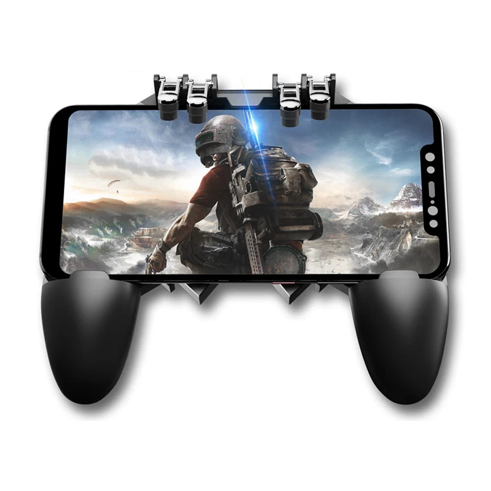 New Mobile Game Controller AK66 Six Fingers PUBG Gamepad Trigger Aim Button L1R1 Shooter Joystick for IOS Android Mobile Phone U
New Mobile Game Controller AK66 Six Fingers PUBG Gamepad Trigger Aim Button L1R1 Shooter Joystick for IOS Android Mobile Phone U