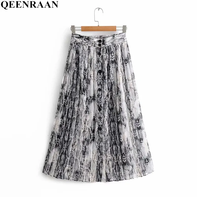 2018 New Women Vintage sexy snake skin print pleated midi skirt faldas mujer ladies buttons casual slim chic skirts For Womens
2018 New Women Vintage sexy snake skin print pleated midi skirt faldas mujer ladies buttons casual slim chic skirts For Womens