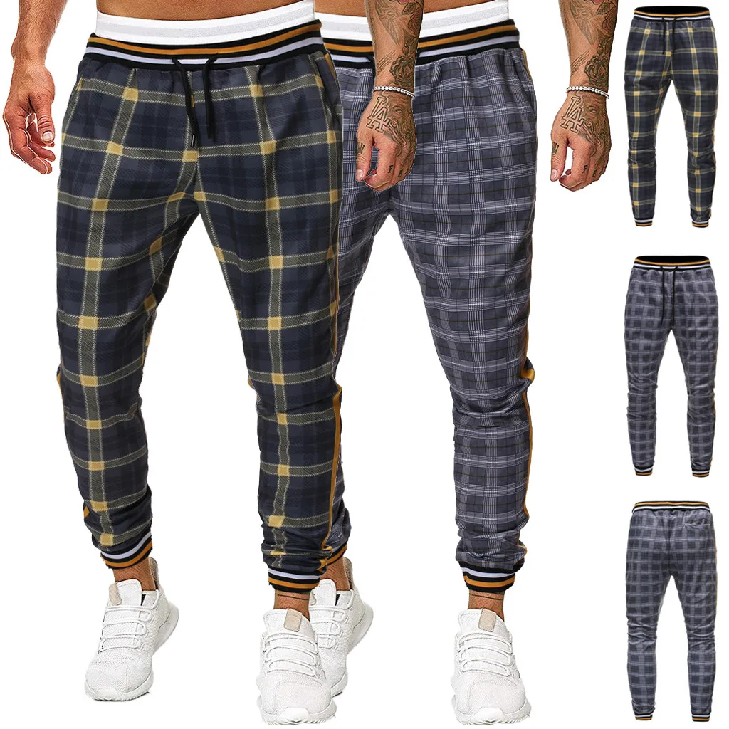 Men's Long Casual Sport Pants Slim Fit Plaid Trousers Running Joggers Sweatpants Hip Hop Harem Joggers Pants 2019 New Male
Men's Long Casual Sport Pants Slim Fit Plaid Trousers Running Joggers Sweatpants Hip Hop Harem Joggers Pants 2019 New Male