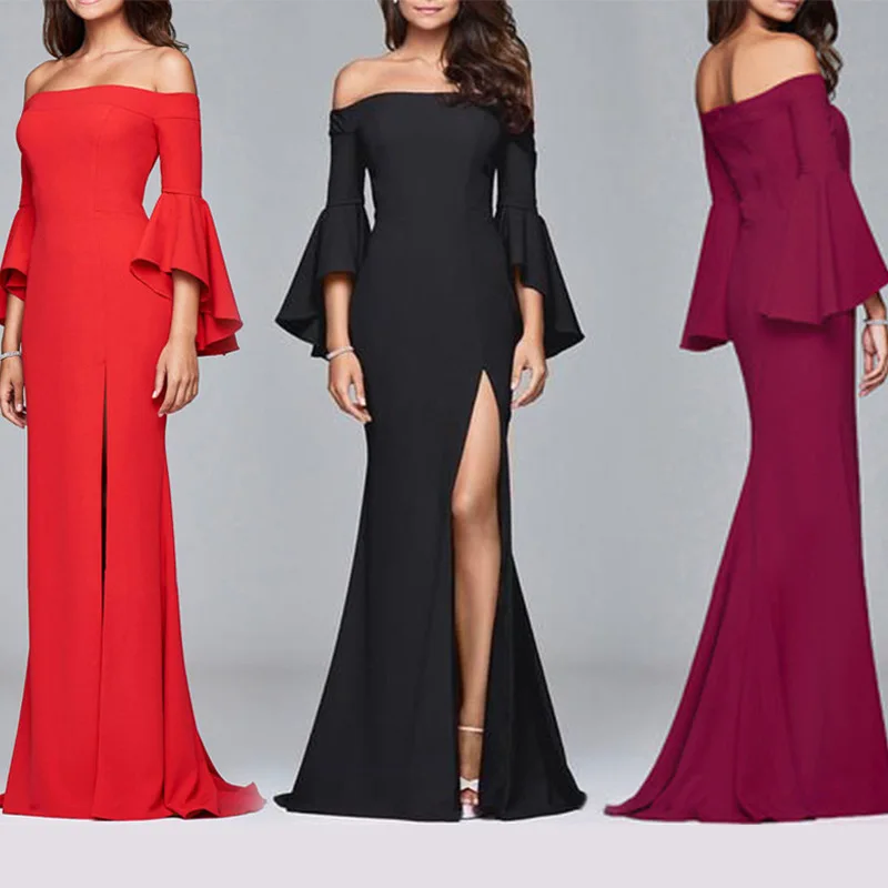 2018 Autumn Long Maxi Formal Lace Party Dress Women Elegant Slash-Neck Half-Sleeve Bridesmaid Prom Floor-Length Long Dresses
2018 Autumn Long Maxi Formal Lace Party Dress Women Elegant Slash-Neck Half-Sleeve Bridesmaid Prom Floor-Length Long Dresses
