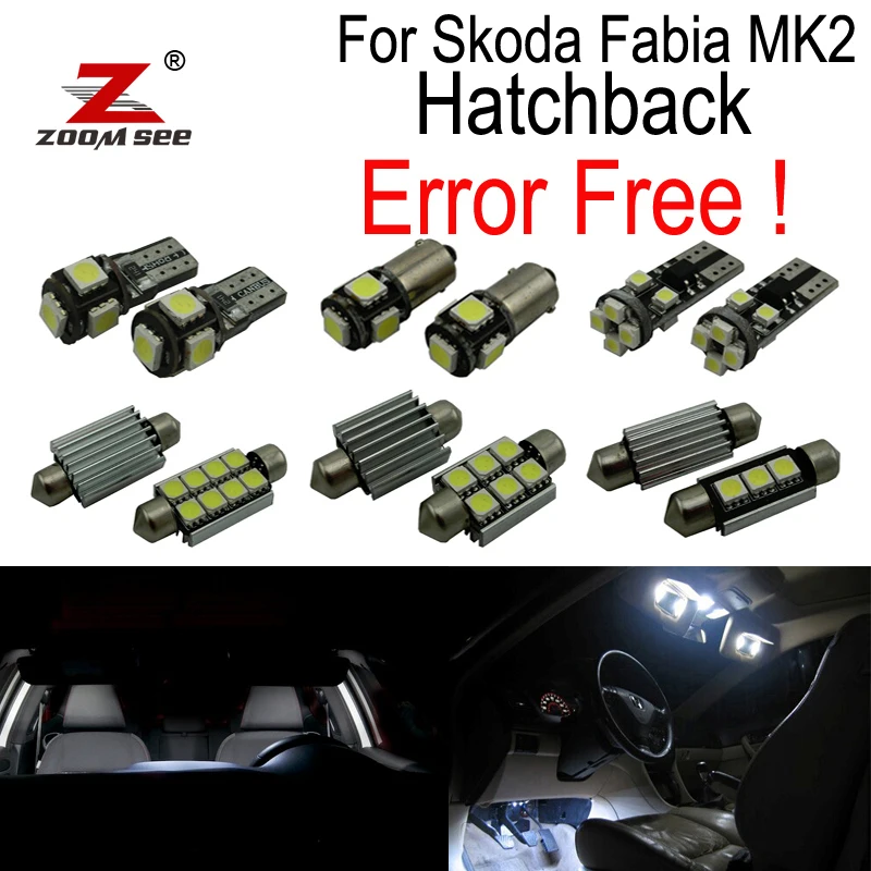 ZOOMSEEZ 15pcs license plate lamp LED bulb Interior dome Light Kit for Skoda Fabia 2 MK2 MK II Hatchback (2008-2014)
ZOOMSEEZ 15pcs license plate lamp LED bulb Interior dome Light Kit for Skoda Fabia 2 MK2 MK II Hatchback (2008-2014)