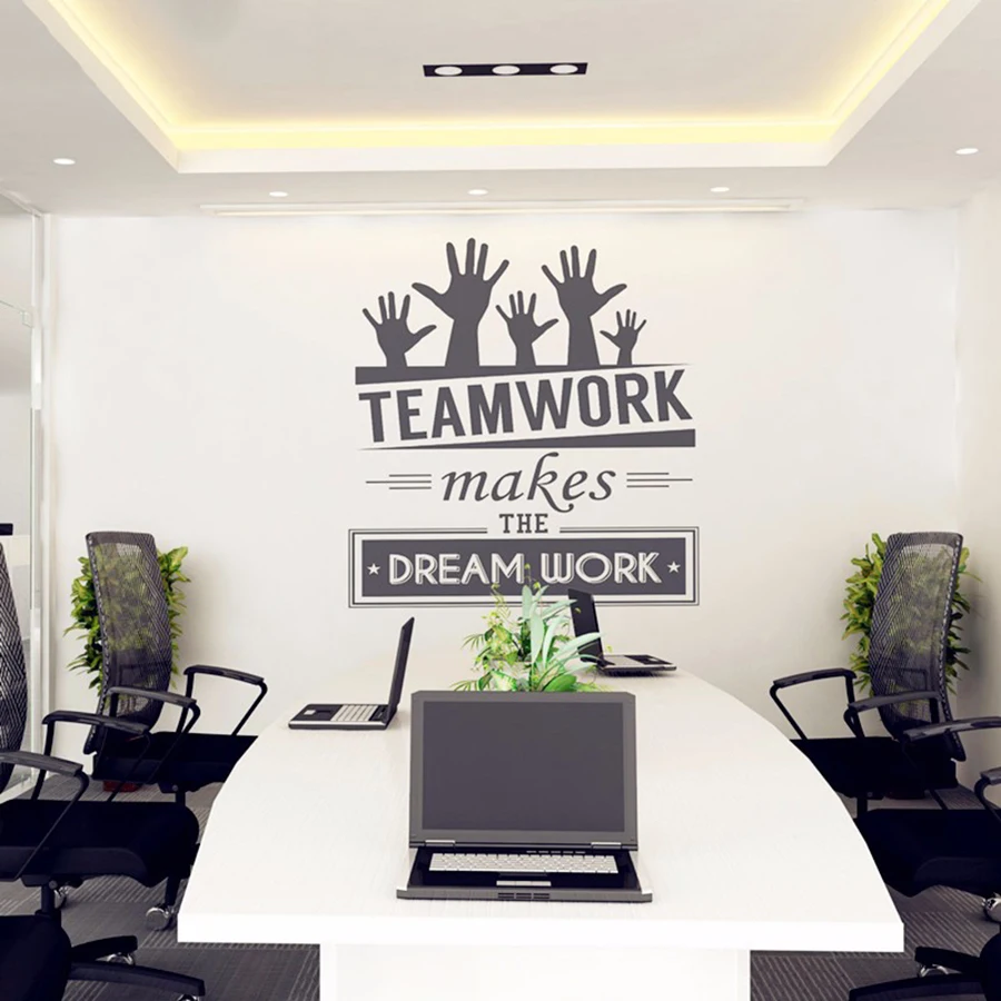 Office Wall Stickers Vinyl Decal Art - Office Mural Decor - Office Sticker - " Teamwork makes the dream work " Quotes Decal
Office Wall Stickers Vinyl Decal Art - Office Mural Decor - Office Sticker - " Teamwork makes the dream work " Quotes Decal
