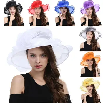 Silk Lace Women Hats Elegant Womens' Wide Side Wedding Church Occasional Sun Hats Summer Beach Sunbathing Sunshine Protector
Silk Lace Women Hats Elegant Womens' Wide Side Wedding Church Occasional Sun Hats Summer Beach Sunbathing Sunshine Protector