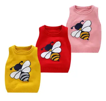Baby Sweater Waistcoat Solid Color Baby Girl Vest Flying Bee Baby Boy Outfit O-Neck Knitted Clothes 13Colors for 1-3T
Baby Sweater Waistcoat Solid Color Baby Girl Vest Flying Bee Baby Boy Outfit O-Neck Knitted Clothes 13Colors for 1-3T