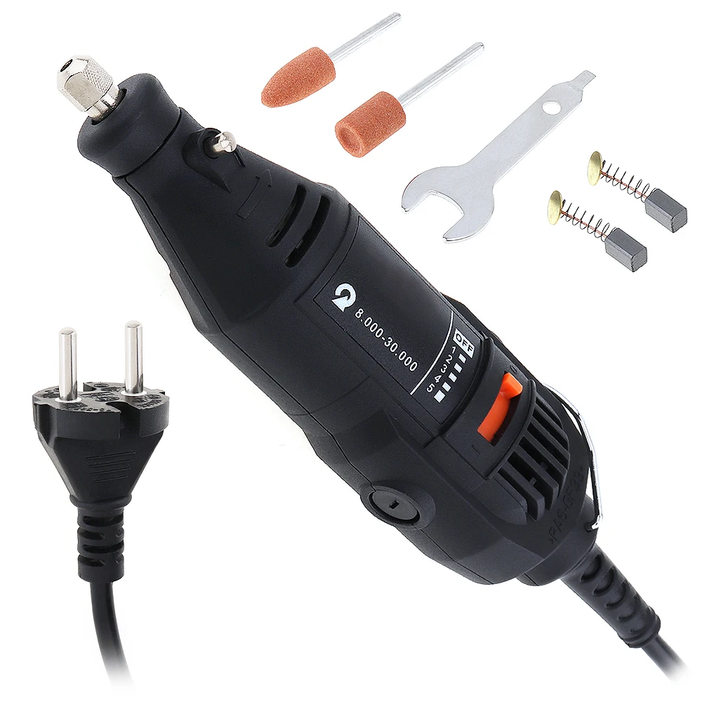 6pcs/set 110V / 220 Black Mini Stepless Electric Grinder Machine with Spare Carbon Brush and Rotary Grinding Head for Grinding
6pcs/set 110V / 220 Black Mini Stepless Electric Grinder Machine with Spare Carbon Brush and Rotary Grinding Head for Grinding