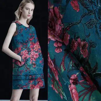 Magpie play Peach blossom French imported fashion stereo jacquard print gold thread brocade fabric for dress coat telas tissus
Magpie play Peach blossom French imported fashion stereo jacquard print gold thread brocade fabric for dress coat telas tissus