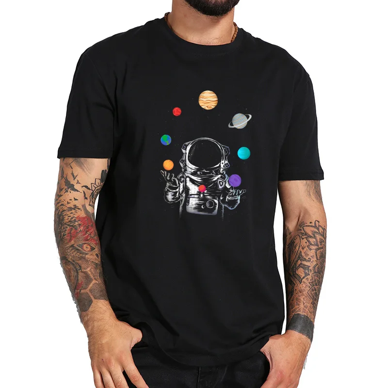 EU Size 100% Cotton Astronaut Play The Planet As The Magic Fashionable Summer Comfortable Breathable Tshirt
EU Size 100% Cotton Astronaut Play The Planet As The Magic Fashionable Summer Comfortable Breathable Tshirt
