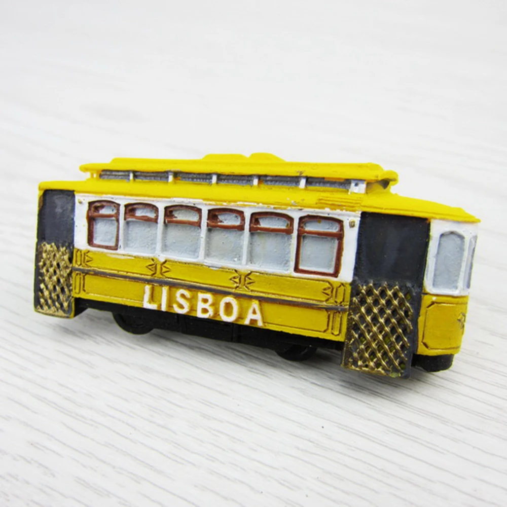 Portugal Lisbon Tourist Souvenir Fridge Magnets Lovely Yellow Trolley Resin Refrigerator Magnetic Stickers Home Decor Decoration 
Portugal Lisbon Tourist Souvenir Fridge Magnets Lovely Yellow Trolley Resin Refrigerator Magnetic Stickers Home Decor Decoration