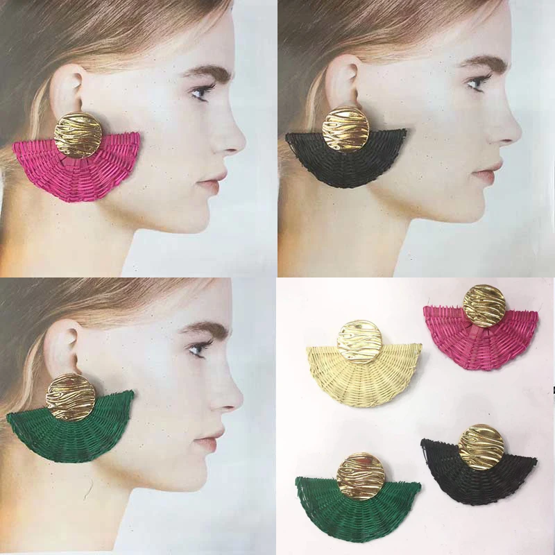 Girlgo Handmade Bamboo Semicircle Statement Earrings Women Bridal Charm Wood Rattan Round Dangle Earring Bohemia Wedding Jewelry
Girlgo Handmade Bamboo Semicircle Statement Earrings Women Bridal Charm Wood Rattan Round Dangle Earring Bohemia Wedding Jewelry