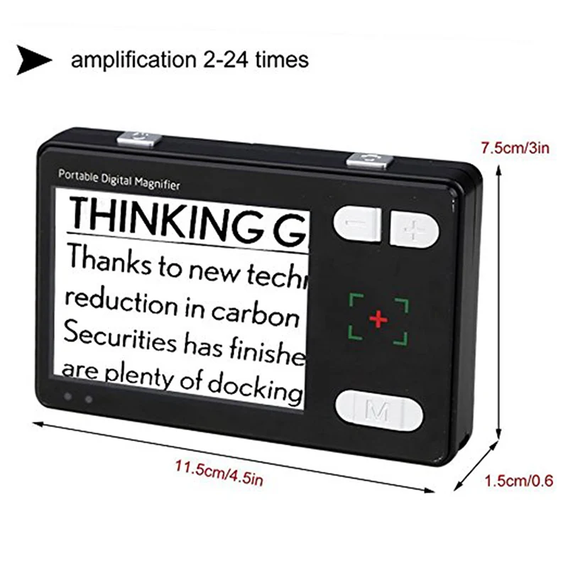 2-24X Portable Digital Magnifier Low Vision Electronic Visual Aids Video Av Out Ys350(Eu Plug)
2-24X Portable Digital Magnifier Low Vision Electronic Visual Aids Video Av Out Ys350(Eu Plug)
