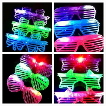 100pcs HOT LED Light Glasses Flashing Shutters Shape Glasses Flash Glasses Sunglasses Dances Party Supplies Festival Decoration
100pcs HOT LED Light Glasses Flashing Shutters Shape Glasses Flash Glasses Sunglasses Dances Party Supplies Festival Decoration