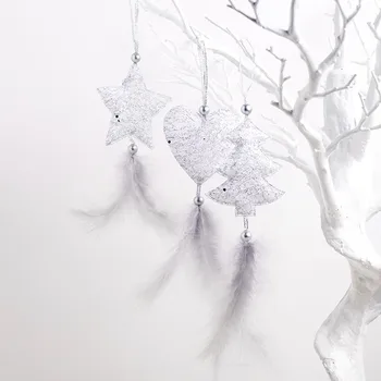 3PCS/Lot Christmas Silver&Gold Tree&Star&Heart Feather Cloth Pendant Ornaments For Home Christmas Party Xmas Tree Decorations
3PCS/Lot Christmas Silver&Gold Tree&Star&Heart Feather Cloth Pendant Ornaments For Home Christmas Party Xmas Tree Decorations