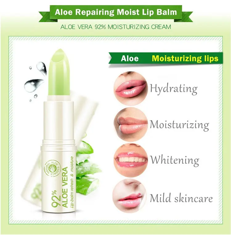 BIOAQUA Natural Aloe Moisturizing Lip Balm Colorless Refine Repair Lip Wrinkles for Woman Winter Lip Care 1 Pcs BIOAQUA Natural Aloe Moisturizing Lip Balm Colorless Refine Repair Lip Wrinkles for Woman Winter Lip Care 1 Pcs