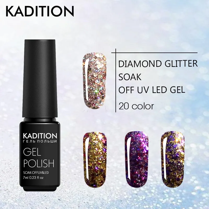 KADITION Diamond Gel Lacquer 7ml Super Shiny UV LED Gel Nail Polish Glitter Long Lasting Gel Hybrid Varnishes for Nail Art
KADITION Diamond Gel Lacquer 7ml Super Shiny UV LED Gel Nail Polish Glitter Long Lasting Gel Hybrid Varnishes for Nail Art