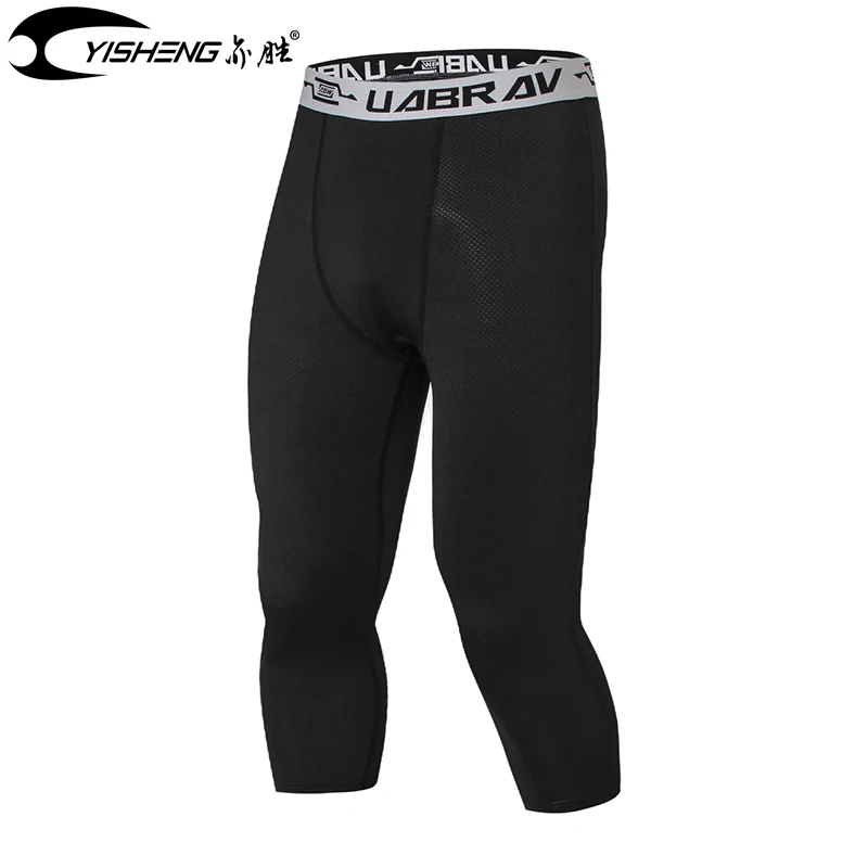 Yisheng Men's Middle Tights 3/4 Compresssion Leggings for Bodybuilding Quick Dry Fitness Short Trousers
Yisheng Men's Middle Tights 3/4 Compresssion Leggings for Bodybuilding Quick Dry Fitness Short Trousers