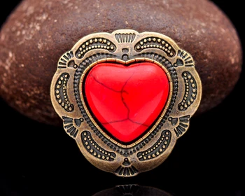 10PC 30mm Retro Brass Southeast Tribal Flower Engraved Heart Red Stone Leathercraft Concho Button For Belt Bag Saddle Tack Decor
10PC 30mm Retro Brass Southeast Tribal Flower Engraved Heart Red Stone Leathercraft Concho Button For Belt Bag Saddle Tack Decor
