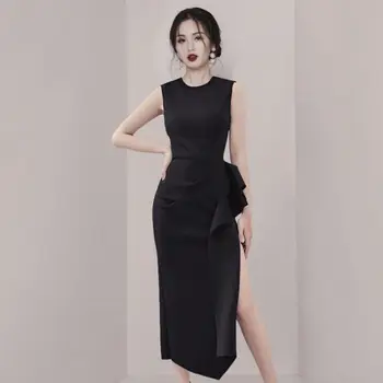 2019 Dress Sexy Celebrity Ruffles Slit O Neck Sleeveless Women Full Temperament Night Club Body con Party Dresses Wholesale
2019 Dress Sexy Celebrity Ruffles Slit O Neck Sleeveless Women Full Temperament Night Club Body con Party Dresses Wholesale