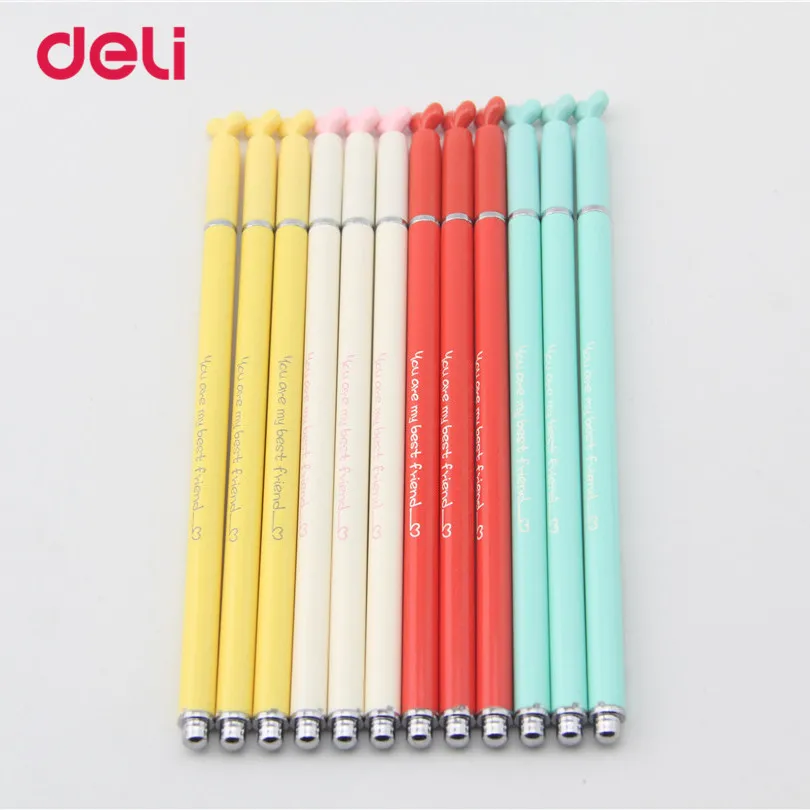 Deli 4 Pcs/Pack 0.5mm Cute Candy Color Gel Ink Pen ballpoint Pen School Office stationery Supply Escolar Papelaria Student
Deli 4 Pcs/Pack 0.5mm Cute Candy Color Gel Ink Pen ballpoint Pen School Office stationery Supply Escolar Papelaria Student