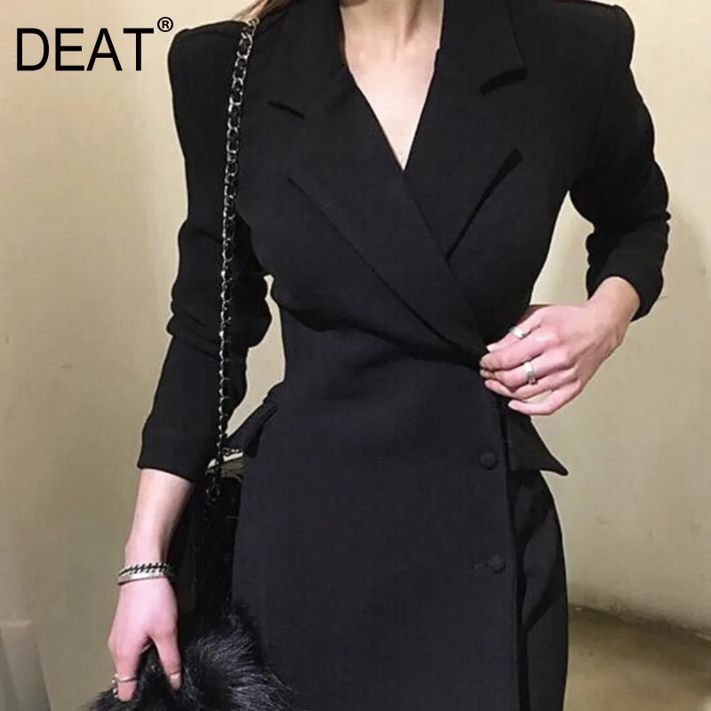 DEAT 2019 Autumn New Temperament Single-breasted Double-pocket Suit Loose Jacket Slim Professional Suit Dress WI127
DEAT 2019 Autumn New Temperament Single-breasted Double-pocket Suit Loose Jacket Slim Professional Suit Dress WI127