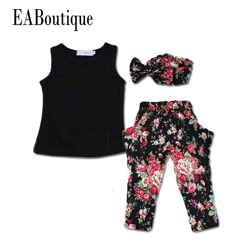 EABoutique Summer style Girls Fashion floral casual suit children clothing set sleeveless outfit +headband new kids clothes set
EABoutique Summer style Girls Fashion floral casual suit children clothing set sleeveless outfit +headband new kids clothes set