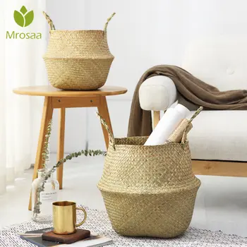 Hot Natural Seagrass Woven Storage Pot Household Foldable Garden Flower Vase Hanging Basket With Handle Storage Bellied Basket
Hot Natural Seagrass Woven Storage Pot Household Foldable Garden Flower Vase Hanging Basket With Handle Storage Bellied Basket