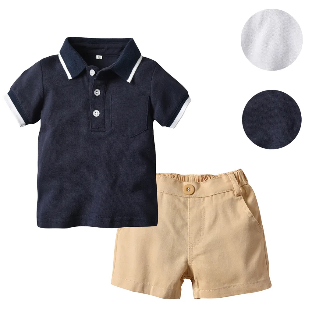 Infant Toddler Baby Boy Clothes Set Gentleman Suits Short Sleeve Polo Shirt Tops+Solid Shorts Clothing Outfits Children's wear
Infant Toddler Baby Boy Clothes Set Gentleman Suits Short Sleeve Polo Shirt Tops+Solid Shorts Clothing Outfits Children's wear