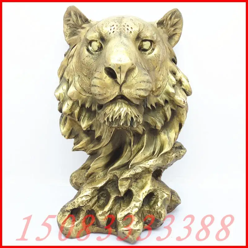 Bronze statue copper steller's decoration tiger head bronze sculpture, apotropaic home decoration crafts
Bronze statue copper steller's decoration tiger head bronze sculpture, apotropaic home decoration crafts