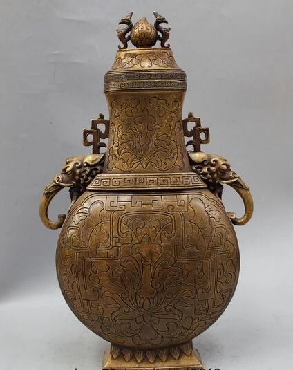 wholesale factory 18" Chinese Dyansty Palace Bronze Auspicious Symbol Elephant Flower Bottle Vase
wholesale factory 18" Chinese Dyansty Palace Bronze Auspicious Symbol Elephant Flower Bottle Vase