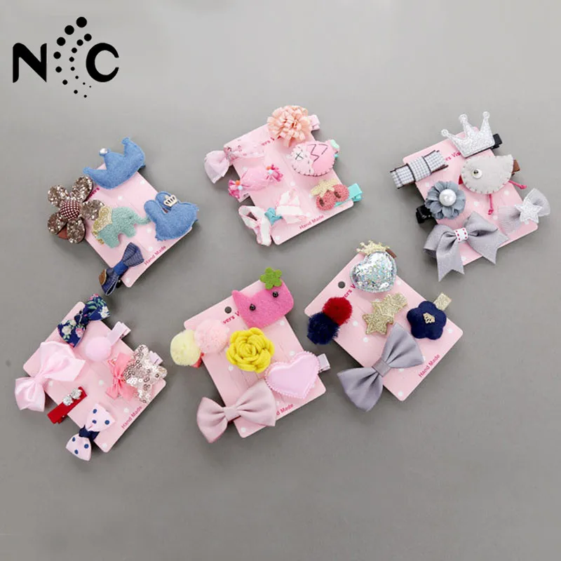 Hot Sale Cartoon Hairpins Bowknot/Crown/Heart/Flower Cute Princess Hair Clips Headwear Barrette Christmas Hair Accessories 5pcs
Hot Sale Cartoon Hairpins Bowknot/Crown/Heart/Flower Cute Princess Hair Clips Headwear Barrette Christmas Hair Accessories 5pcs